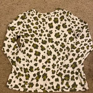 Loft green animal print tee.